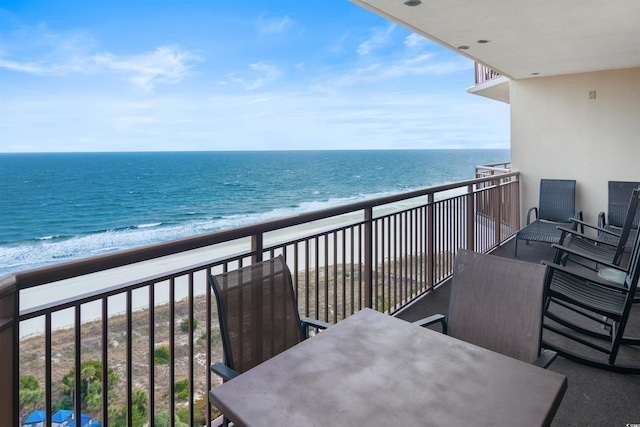 100 N Beach Blvd Unit 1917, North Myrtle Beach, SC 29582 - balcony featuring view of water and beach