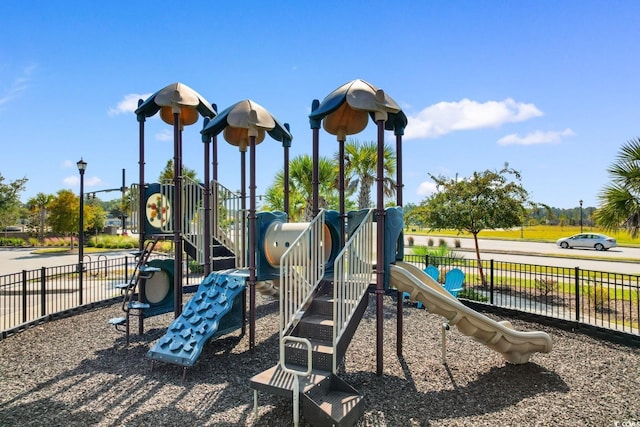 community playground with fence