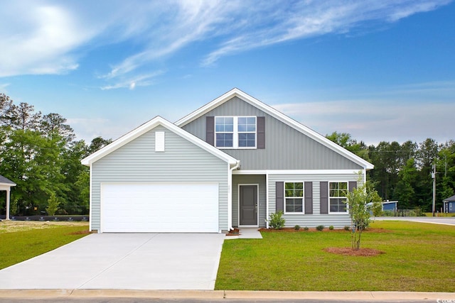 491 Wagner Cir, Conway, SC 29526 - view of front of house with driveway, a front yard, and an attached garage