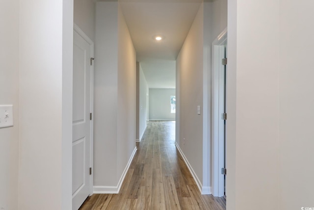 491 Wagner Cir, Conway, SC 29526 - corridor with light wood-style flooring, baseboards, and recessed lighting