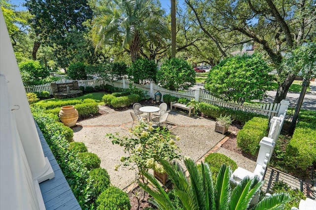 view of patio with fence