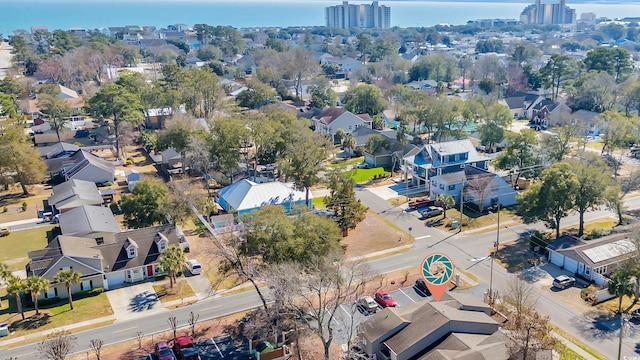 drone / aerial view with a residential view