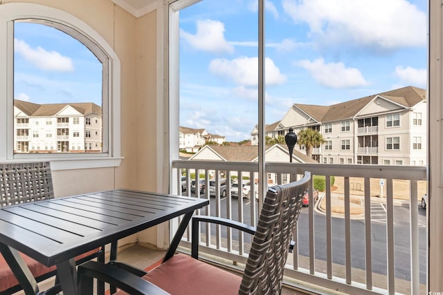 interior space featuring a residential view