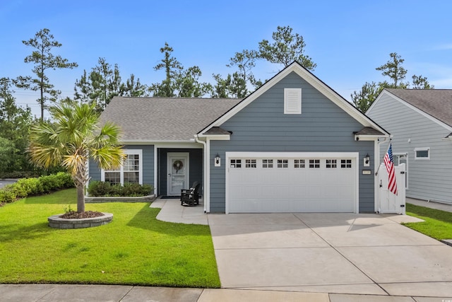 1118 Prescott Cir, Myrtle Beach, SC 29577 - traditional-style home with a garage, driveway, a front lawn, and a shingled roof