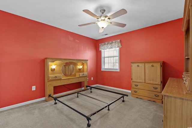 561 White River Dr Unit 11-D, Myrtle Beach, SC 29579 - bedroom with light carpet, baseboards, and a ceiling fan