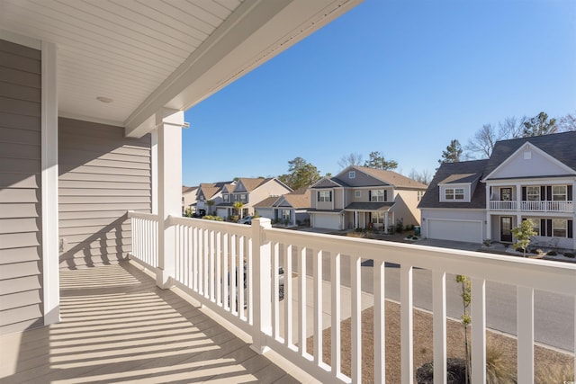 balcony featuring a residential view