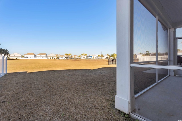 view of yard featuring a residential view