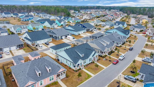 aerial view featuring a residential view