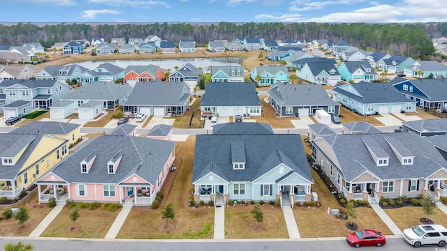 bird's eye view with a residential view