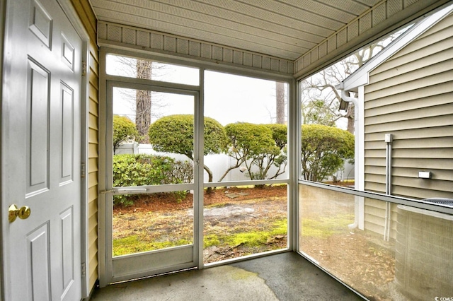 view of sunroom