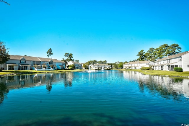 view of water feature featuring a residential view