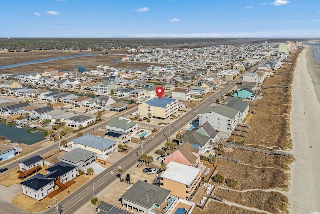 drone / aerial view with a residential view