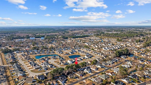 bird's eye view with a residential view