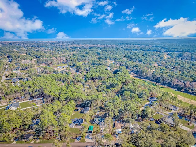 aerial view with a forest view