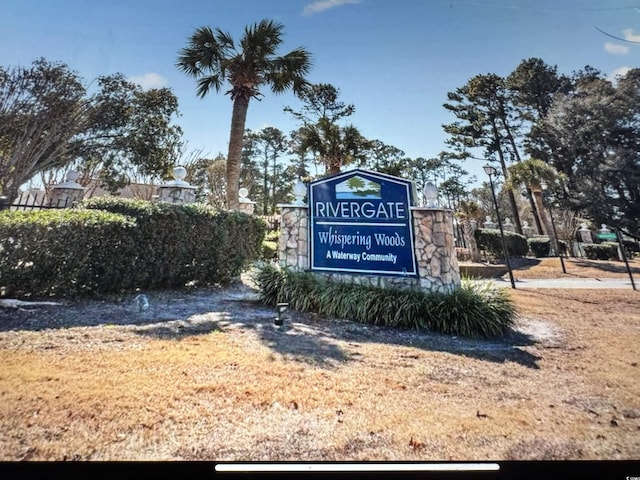 view of community sign