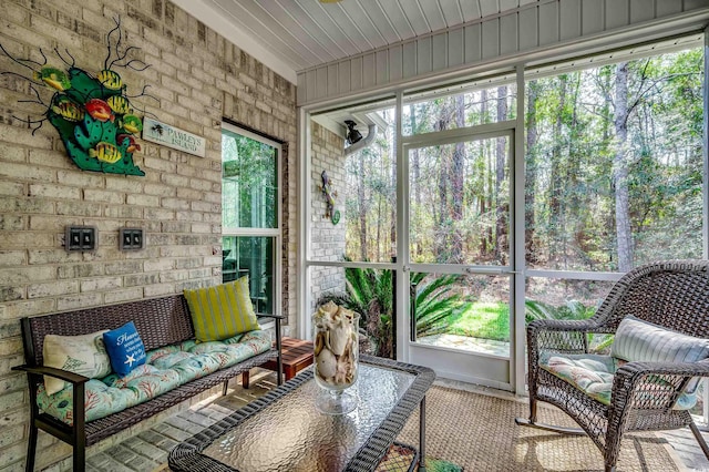 sunroom / solarium with plenty of natural light