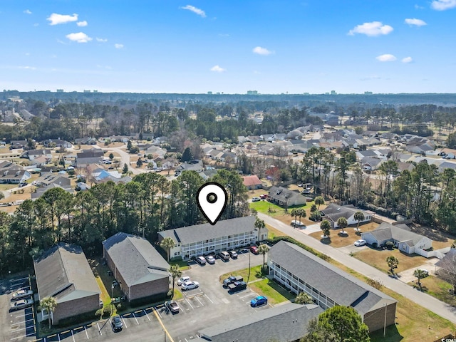 drone / aerial view with a residential view