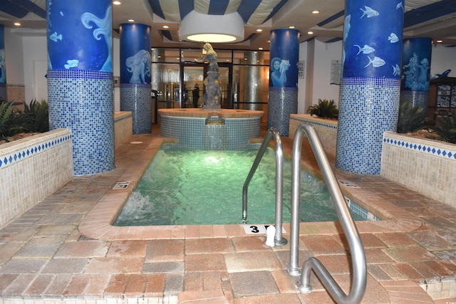 reception with a swimming pool