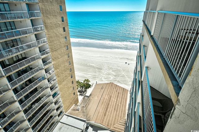 water view featuring a beach view