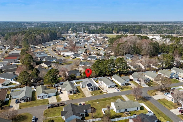 drone / aerial view featuring a residential view