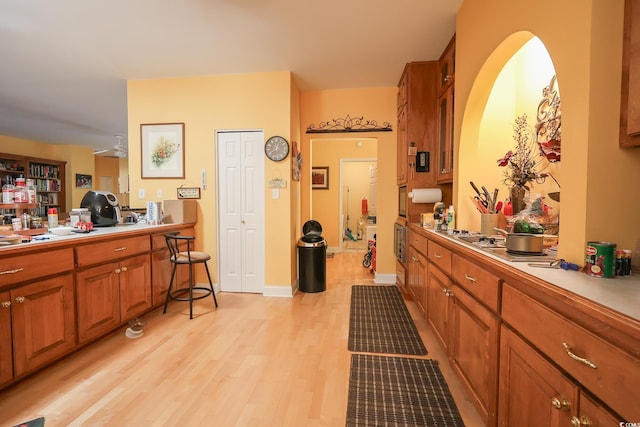 bathroom with wood finished floors