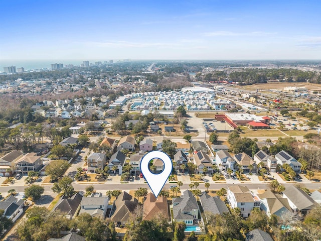 drone / aerial view featuring a residential view