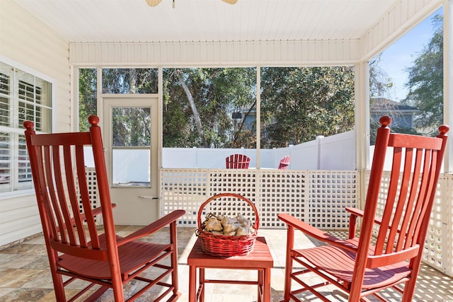 view of sunroom / solarium