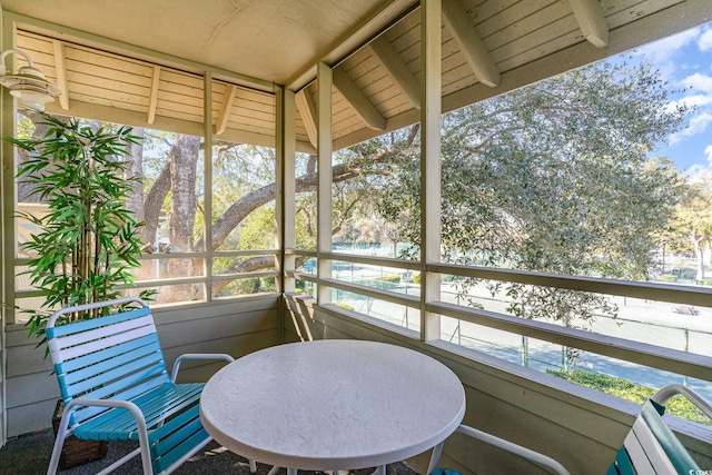 view of sunroom