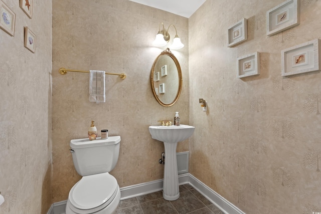4306 Windy Heights Dr, North Myrtle Beach, SC 29582 - half bath featuring toilet, baseboards, and tile patterned flooring