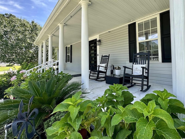 view of patio / terrace featuring a porch