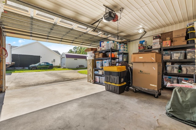 garage featuring a garage door opener