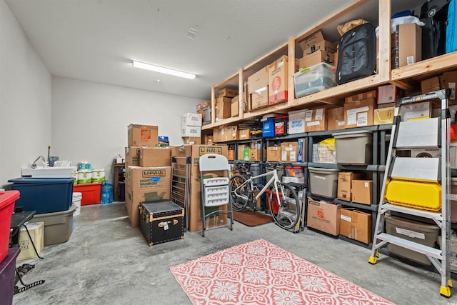 view of storage room