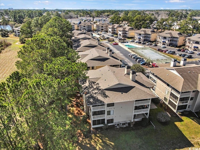 bird's eye view with a residential view