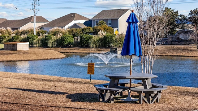 view of water feature