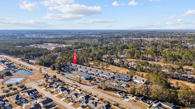 drone / aerial view with a residential view