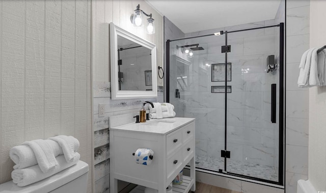 214 2nd Ave S, North Myrtle Beach, SC 29582 - full bathroom with vanity and a marble finish shower