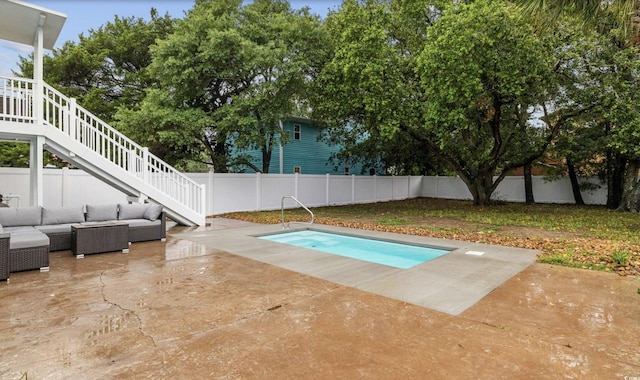 214 2nd Ave S, North Myrtle Beach, SC 29582 - view of swimming pool featuring a patio, a fenced backyard, and outdoor lounge area