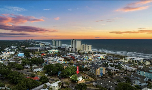 214 2nd Ave S, North Myrtle Beach, SC 29582 - aerial view of property and surrounding area with a large body of water and nearby urban area