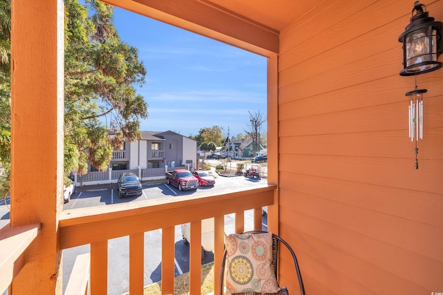 balcony featuring a residential view