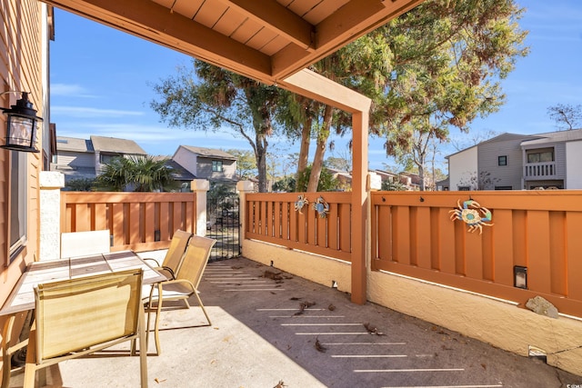 view of patio / terrace with fence