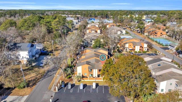 aerial view featuring a residential view