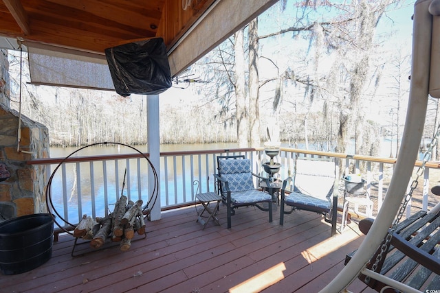 view of wooden terrace