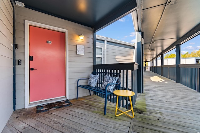 view of wooden deck