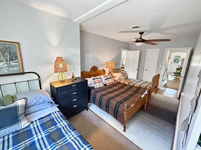 632 Magnolia Dr, Georgetown, SC 29440 - carpeted bedroom with ceiling fan