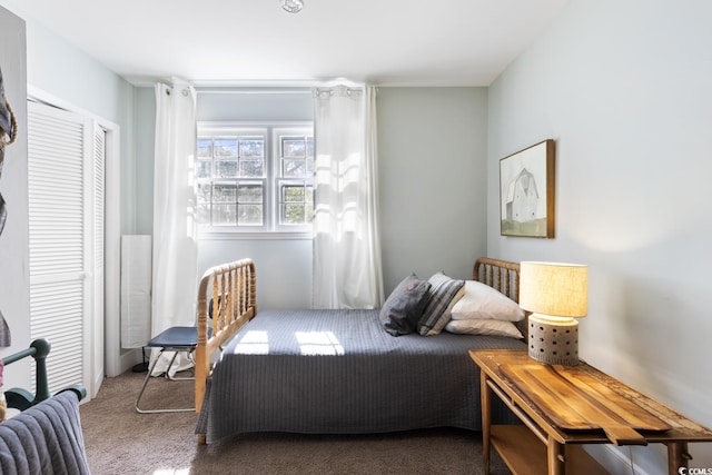 bedroom featuring carpet