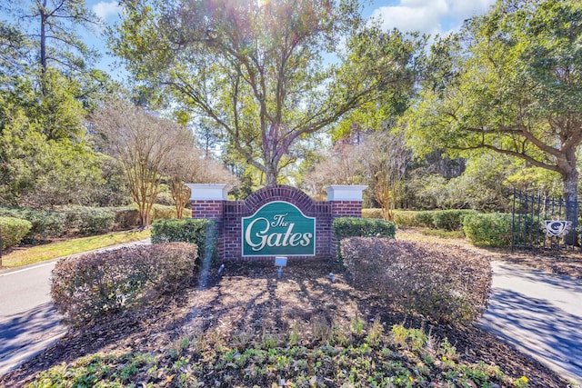 view of community sign