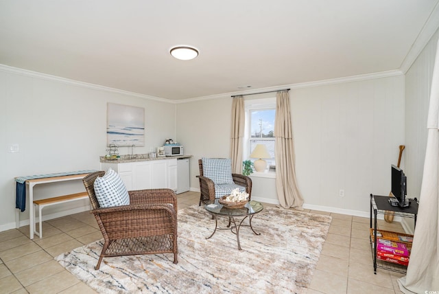 613 Calhoun Dr, Murrells Inlet, SC 29576 - sitting room featuring light tile patterned flooring and crown molding