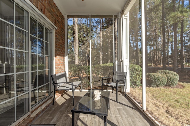 view of sunroom