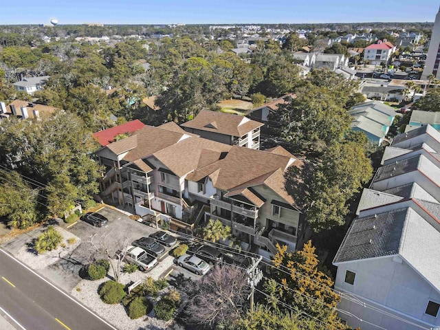 aerial view with a residential view