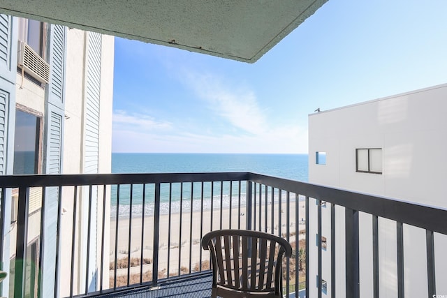 2401 S Ocean Blvd Unit 971, Myrtle Beach, SC 29577 - balcony with a water view and a beach view